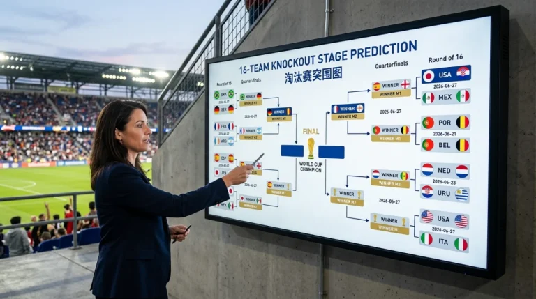 2026世界杯16强晋级图和淘汰赛对阵表预测 - 2026世界杯16强对阵预测：谁能从淘汰赛突围？
