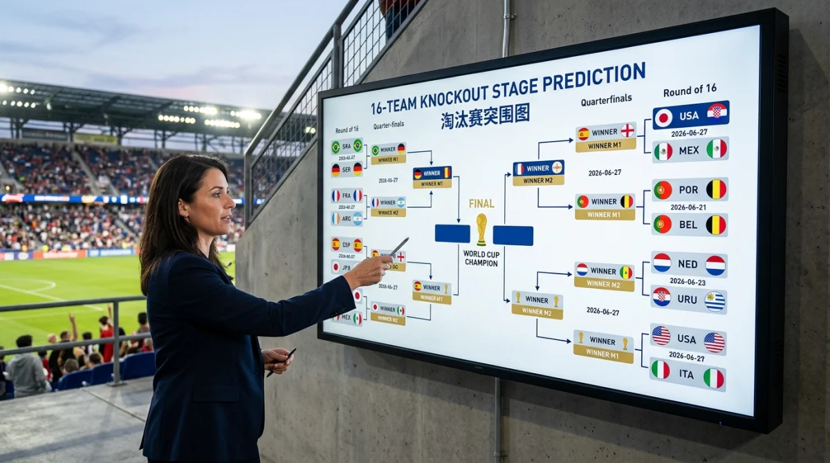 2026世界杯16强晋级图和淘汰赛对阵表预测 - 2026世界杯16强对阵预测:谁能从淘汰赛突围?
