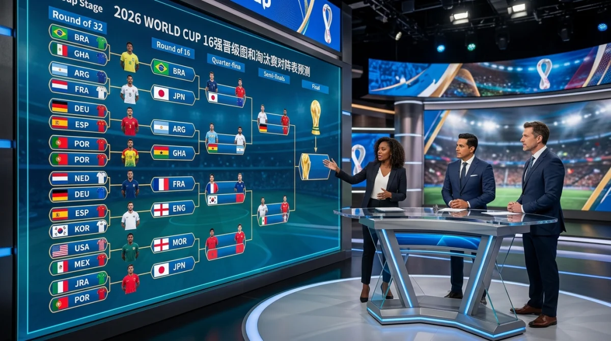 2026世界杯16强晋级图和淘汰赛对阵表预测 - 2026世界杯16强晋级图揭秘:48队新赛制下的淘汰赛对阵与潜在黑马